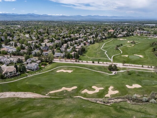 9548 La Quinta Dr, Lone Tree, CO 80124 - aerial perspective of suburban area with a mountain backdrop and a golf club