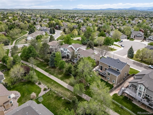 9548 La Quinta Dr, Lone Tree, CO 80124 - aerial view of residential area with mountains