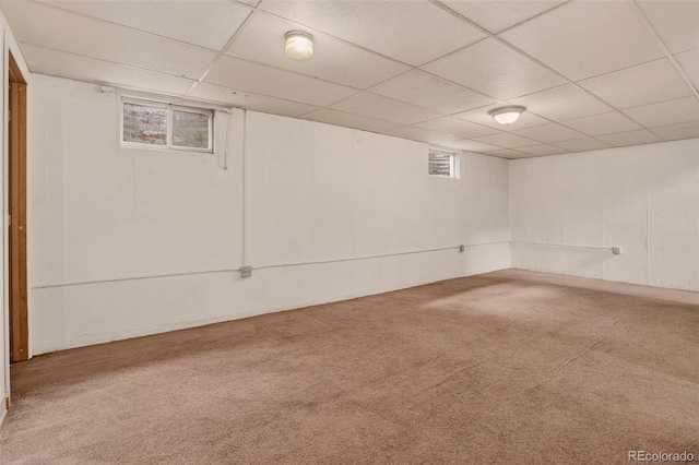 609 S Quentin St, Aurora, CO 80012 - basement featuring carpet and a drop ceiling