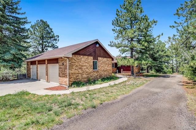 view of home's exterior featuring a garage