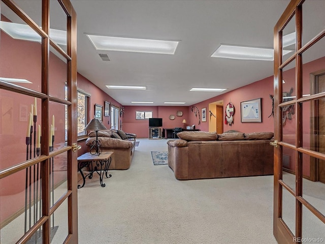 view of carpeted living room