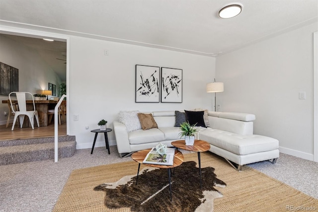1418 5th St, Fort Lupton, CO 80621 - carpeted living room featuring baseboards