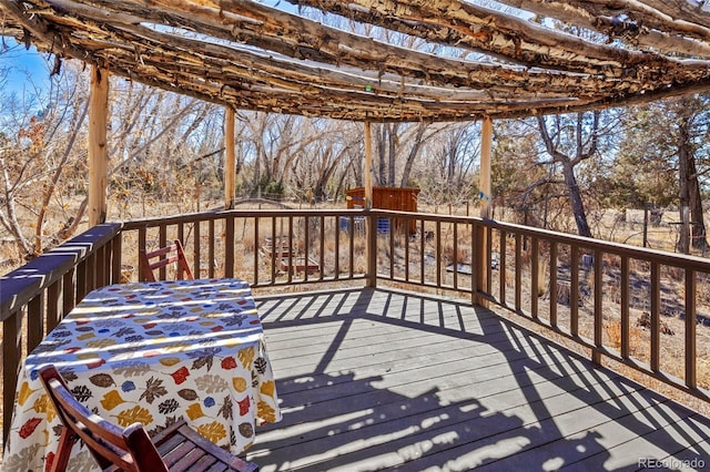 400 W Galena, Moffat, CO 81131 - wooden deck featuring view of scattered trees