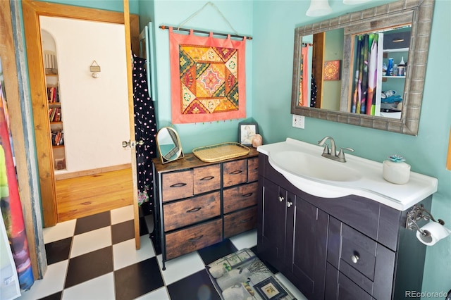 400 W Galena, Moffat, CO 81131 - bathroom with vanity and tile patterned floors