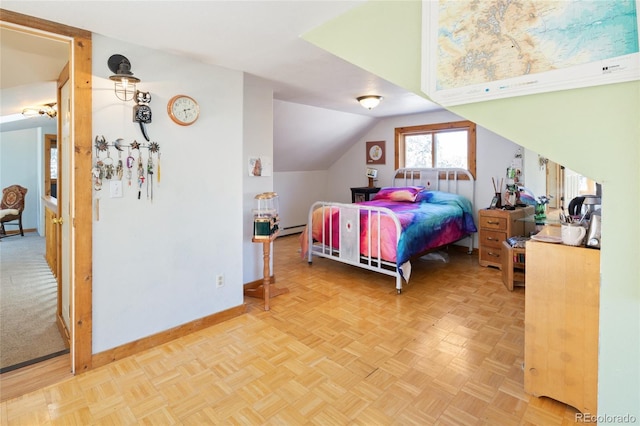 400 W Galena, Moffat, CO 81131 - bedroom with baseboards and lofted ceiling