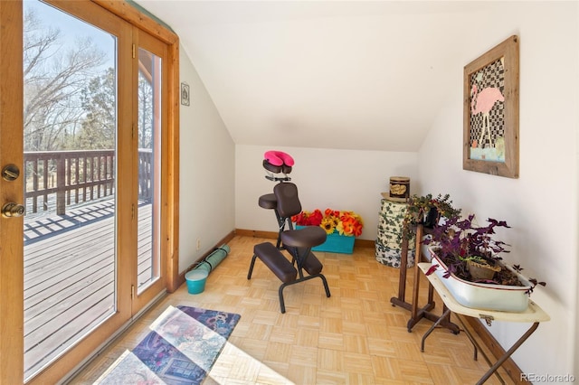 400 W Galena, Moffat, CO 81131 - sitting room with vaulted ceiling and baseboards