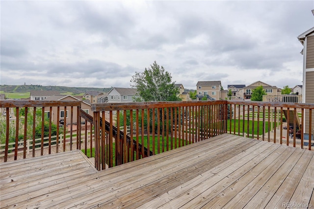 5546 Echo Hollow St, Castle Rock, CO 80104 - wooden terrace with a residential view