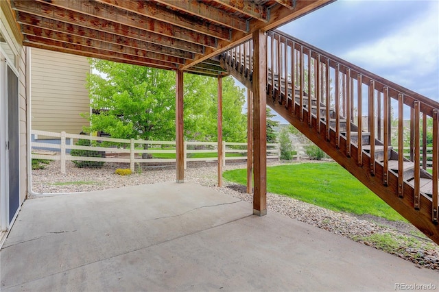 5546 Echo Hollow St, Castle Rock, CO 80104 - view of patio featuring stairway