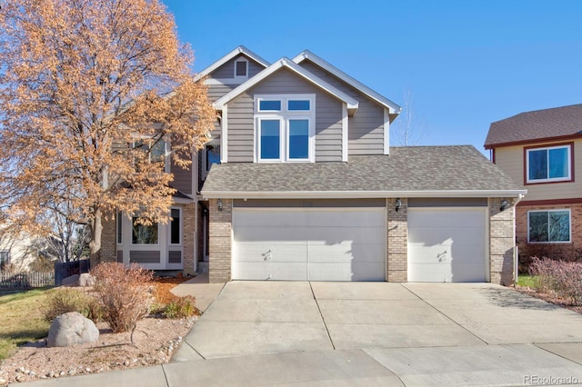 view of front of house featuring a garage