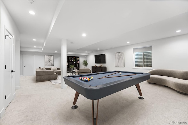 2255 S Monroe St, Denver, CO 80210 - rec room with carpet, recessed lighting, billiards, and baseboards
