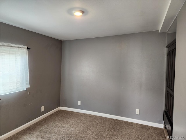 unfurnished room with carpet flooring