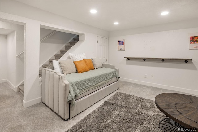 2249 Weatherstone Cir, Highlands Ranch, CO 80126 - bedroom with light carpet and recessed lighting