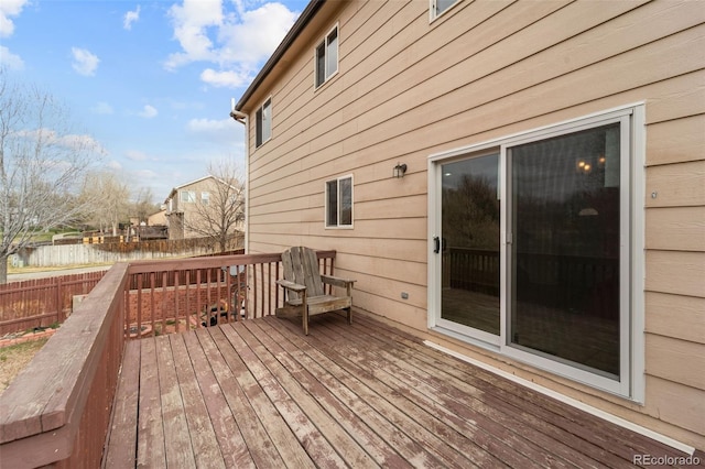 wooden deck with fence