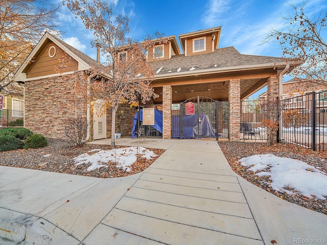 view of front of home