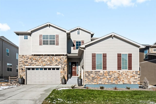 view of front of home featuring a garage