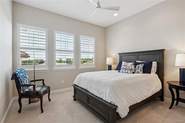 7834 Vallagio Ln, Englewood, CO 80112 - bedroom featuring light carpet, multiple windows, and recessed lighting
