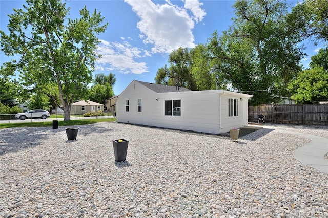 exterior space featuring fence