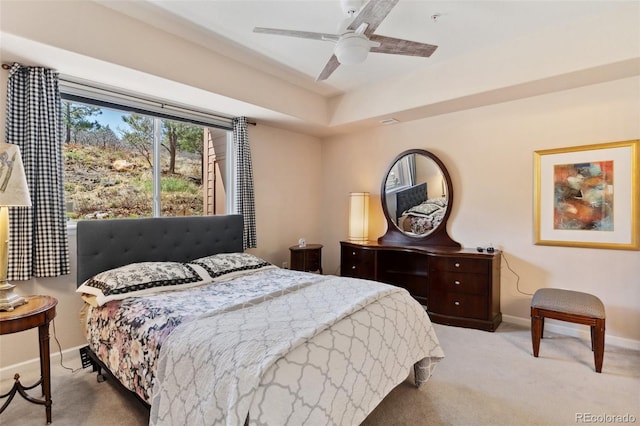 3755 Hartsock Ln Unit 102, Colorado Springs, CO 80917 - bedroom with carpet flooring, baseboards, and ceiling fan
