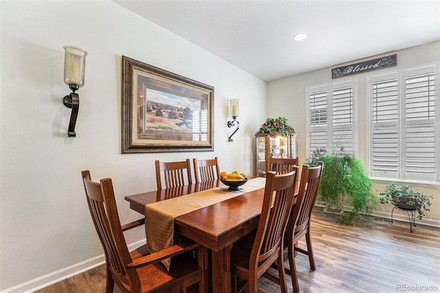 19780 W 57th Ln, Golden, CO 80403 - dining space with wood finished floors, baseboards, and recessed lighting