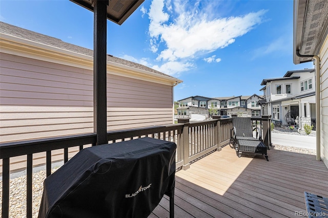 19780 W 57th Ln, Golden, CO 80403 - wooden terrace with a residential view and grilling area