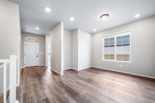 4947 N Quatar St, Aurora, CO 80019 - foyer with wood finished floors and recessed lighting