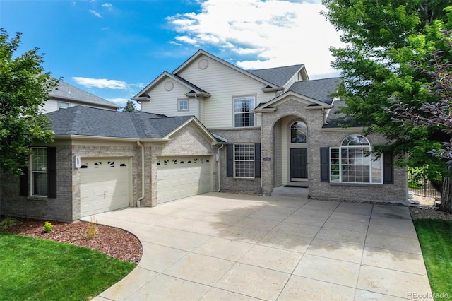 view of property featuring a garage