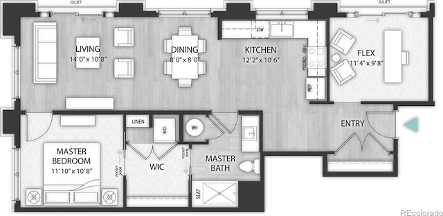 155 S Monaco Street Parkway Unit 311, Denver, CO 80224 - plan