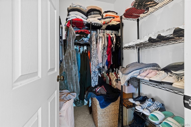 5611 S Sicily Cir, Aurora, CO 80015 - spacious closet with carpet floors