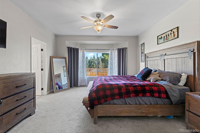 5611 S Sicily Cir, Aurora, CO 80015 - bedroom featuring light carpet and a ceiling fan