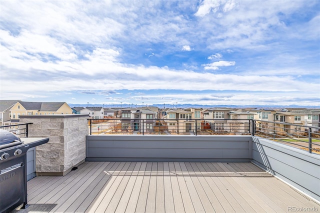 6018 Beeler Ct, Denver, CO 80238 - wooden deck featuring a residential view