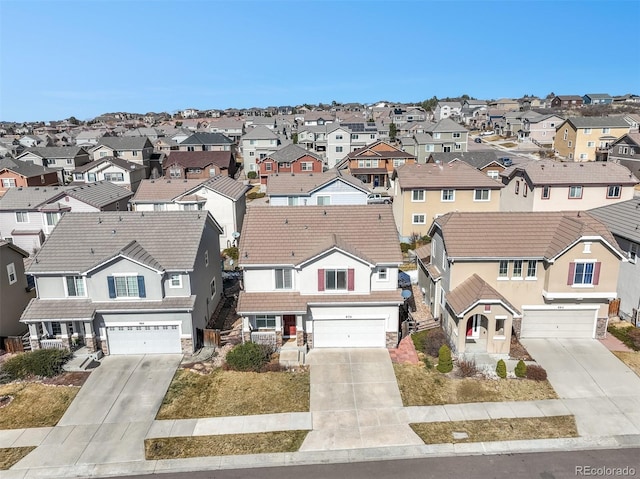 birds eye view of property featuring a residential view