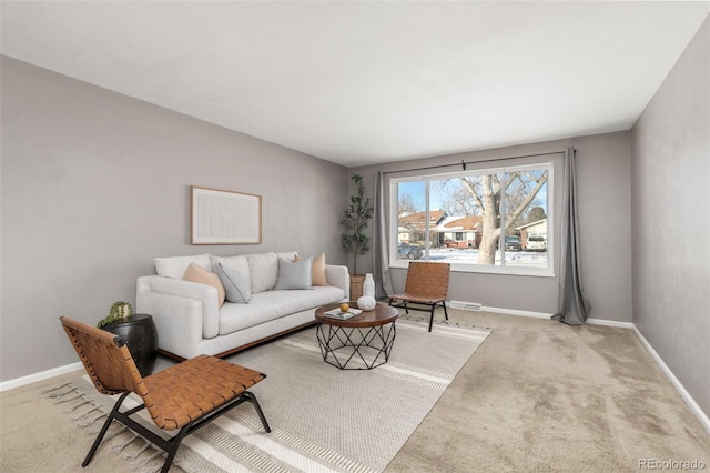 view of carpeted living room