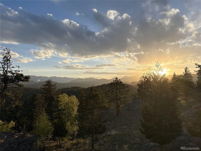 15077 Wilson Peak Rd, Pine, CO 80470 - mountain view featuring a forest