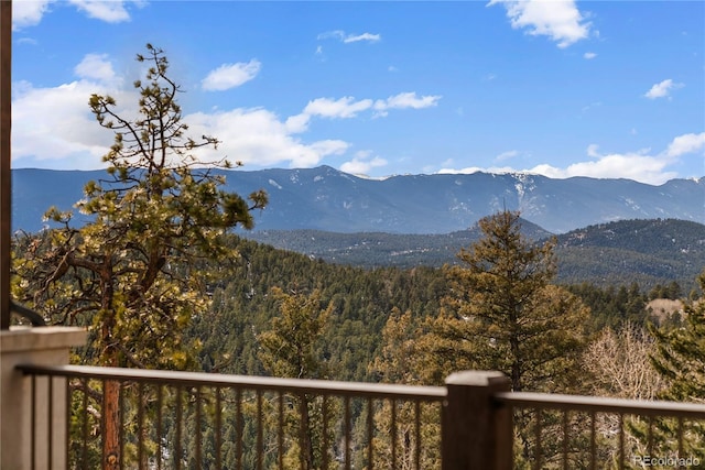 15077 Wilson Peak Rd, Pine, CO 80470 - view of mountain background with a heavily wooded area