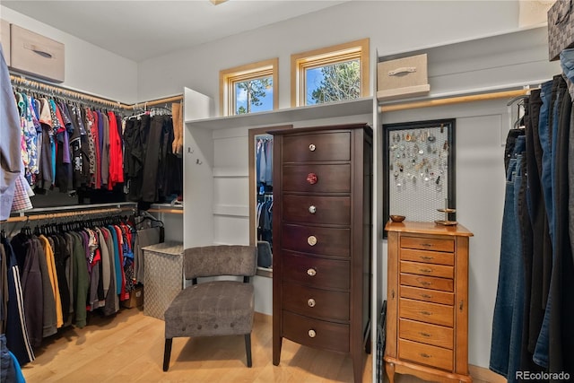 15077 Wilson Peak Rd, Pine, CO 80470 - spacious closet with wood finished floors