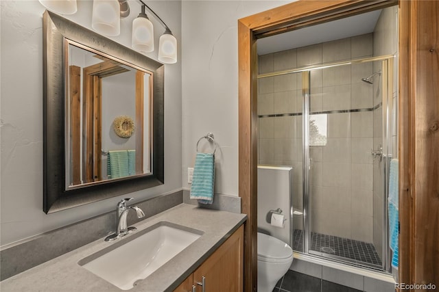 15077 Wilson Peak Rd, Pine, CO 80470 - bathroom with vanity and a shower stall