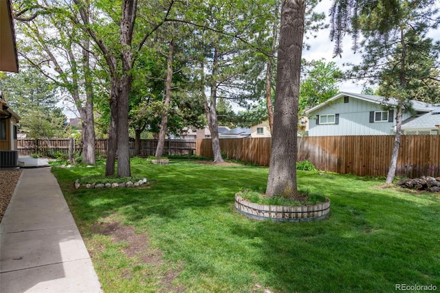 8793 E Monmouth Pl, Denver, CO 80237 - view of yard featuring central AC unit