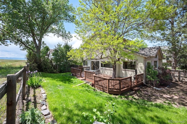 7582 Powderhorn Dr, Lone Tree, CO 80124 - view of yard featuring a deck