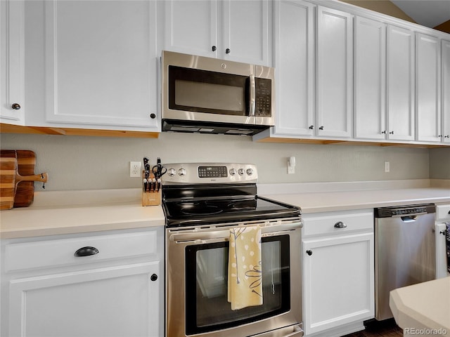 1234 Riddlewood Ln, Highlands Ranch, CO 80129 - kitchen with appliances with stainless steel finishes, white cabinetry, and light countertops