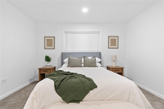 bedroom with carpet floors