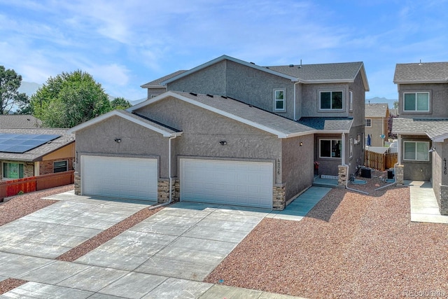 view of front facade with a garage