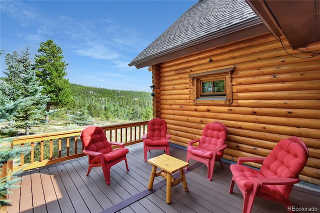 view of wooden terrace