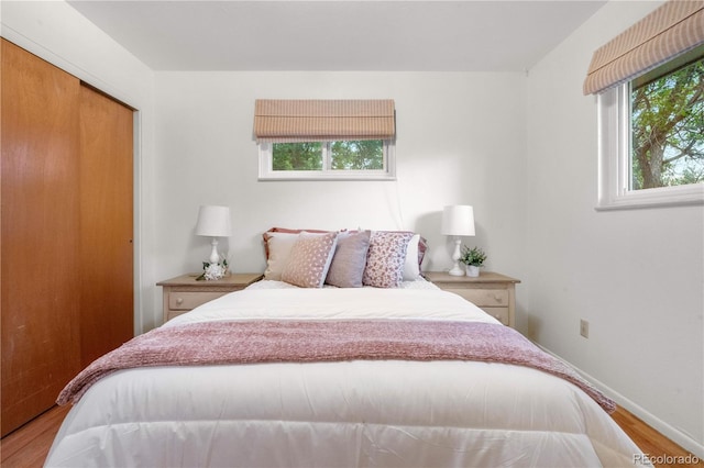3700 Indianpipe Cir, Colorado Springs, CO 80918 - bedroom featuring wood finished floors and a closet