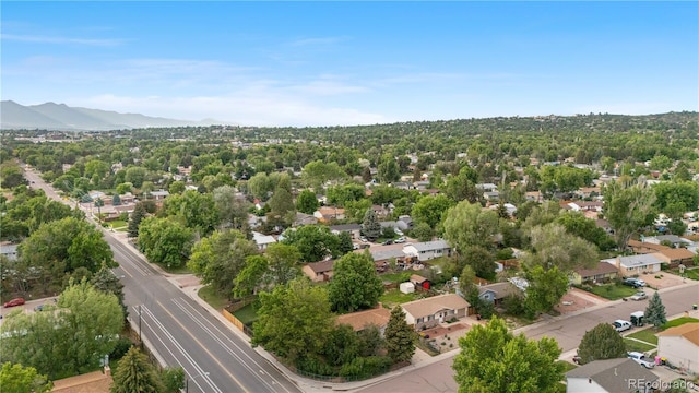3700 Indianpipe Cir, Colorado Springs, CO 80918 - aerial perspective of suburban area featuring a mountainous background