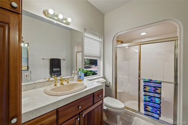 332 Battlement Creek Trl, Parachute, CO 81635 - full bath with a stall shower, toilet, and vanity