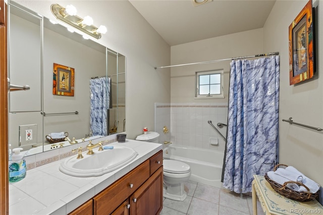 332 Battlement Creek Trl, Parachute, CO 81635 - full bath featuring toilet, shower / tub combo, tile patterned flooring, and vanity