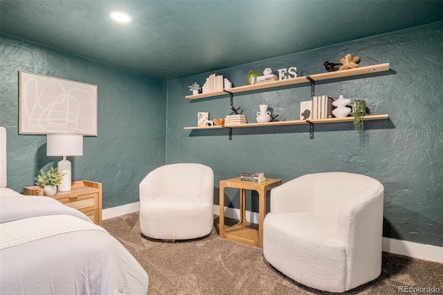 1300 N Glencoe St, Denver, CO 80220 - carpeted bedroom with a textured wall and baseboards