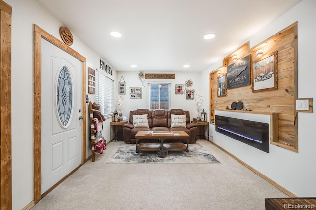 view of carpeted living room