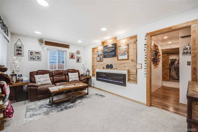 view of carpeted living room