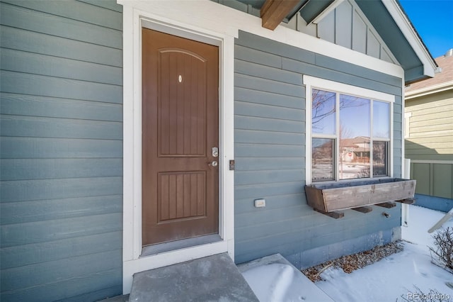 view of doorway to property